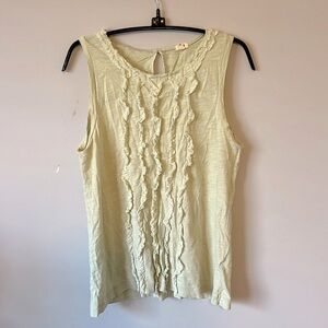 J.Crew Sleeveless RawRuffle Top